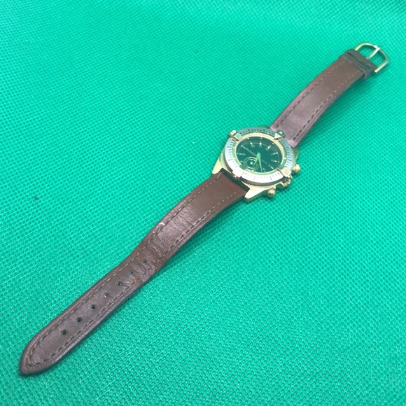 Ladies Guess Watch- green dial, gold/silver tone - Picture 5 of 12